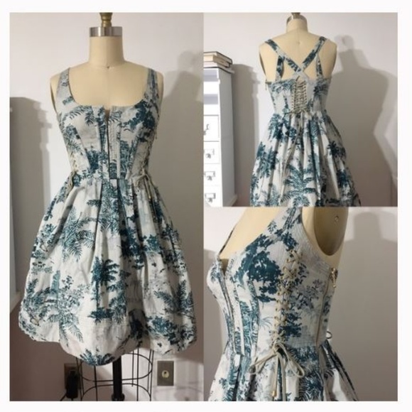 Anthropologie Dresses & Skirts - Leifsdottir Sz 10 Majestic Cypress Dress Corset